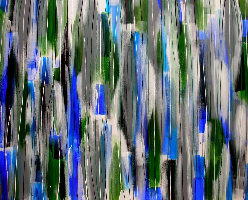 Naturerlebnis  2011 80x100  Acryl auf LW, SOLD